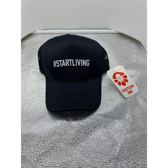 Custom Ink Accessories - Brand New Custom Ink #startliving Black Trucker Hat Mesh Cap
